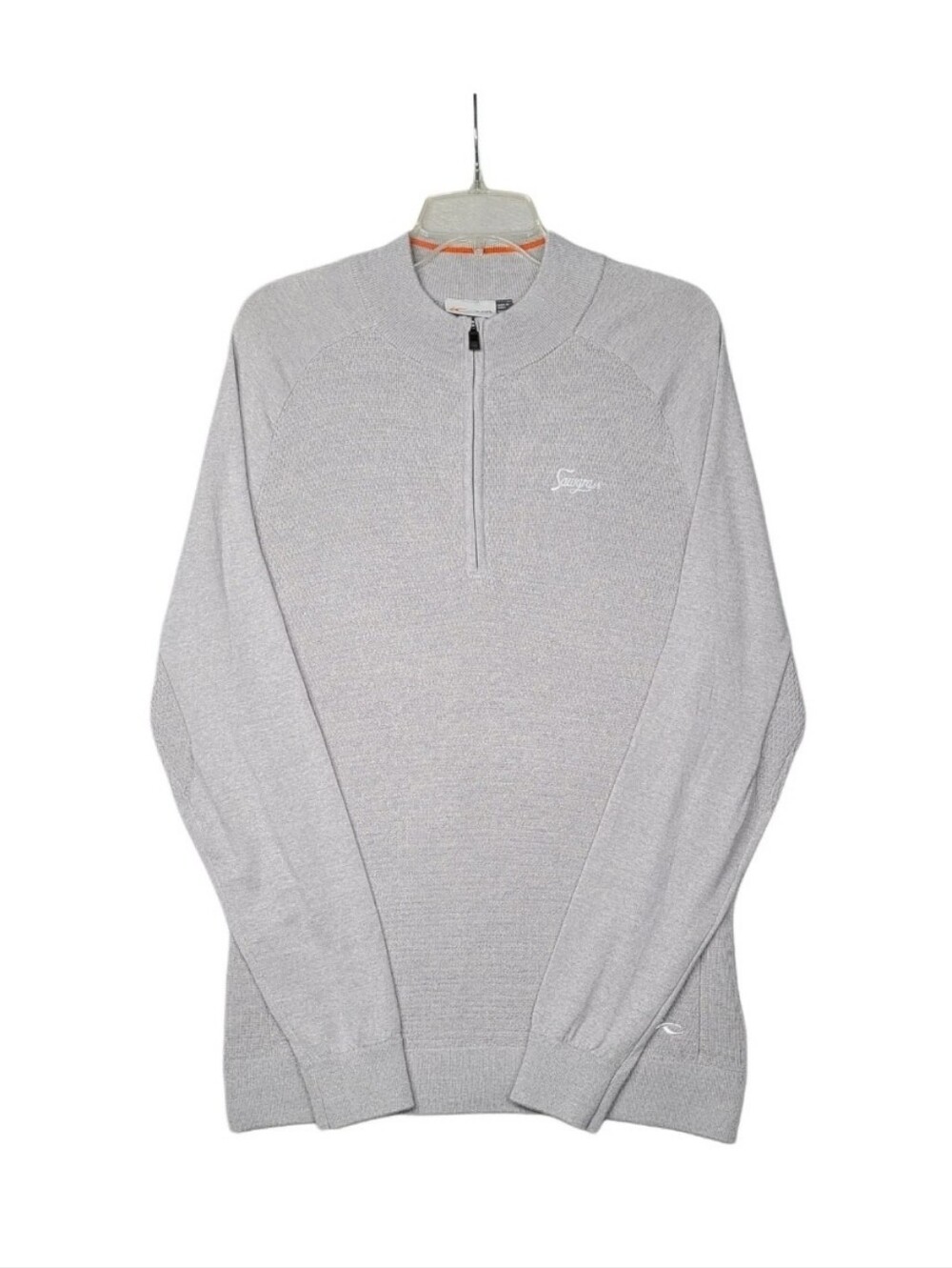Kjus Golf Sweater Large Therma Yarn Half Zip Merino Wool Sawgrass Golf Club Logo